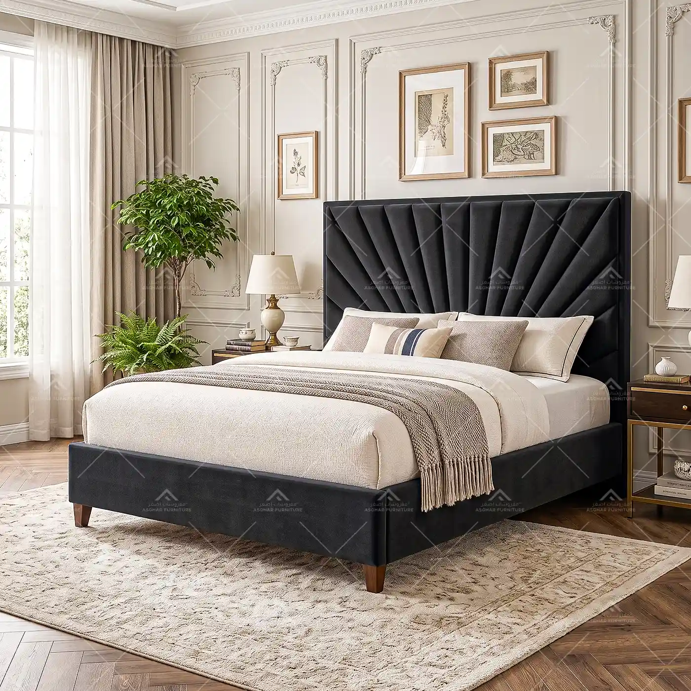 Graff Luxury Upholstered Bed - Combo Deal