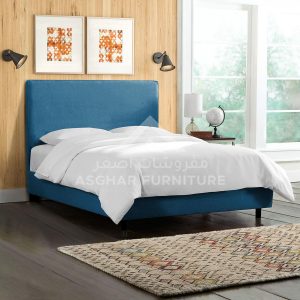 Elementary Upholstered Bed Blue 1