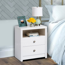 Frost White Bedside Table White 1