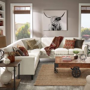 Prato Upholstered L Shaped Sectional Sofa 1