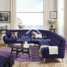 Roux Supreme Contemporary Sofa Blue