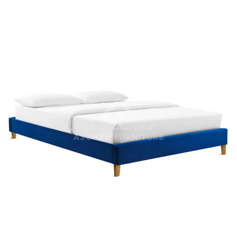 Blue platform online bed