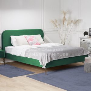 Vixra Minimalist Velvet Bed