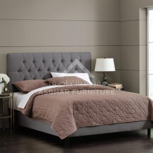 Grey Velvet Bed 3