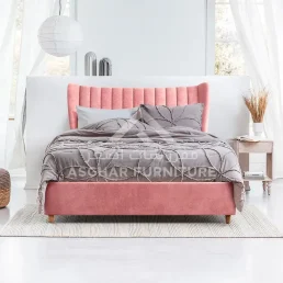 velvet bed pink colour