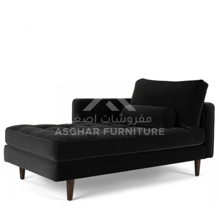 Black deals velvet chaise