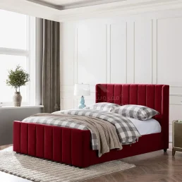 upholstered bed Red