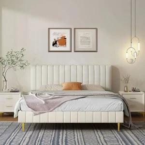 dominique panel bed Off white